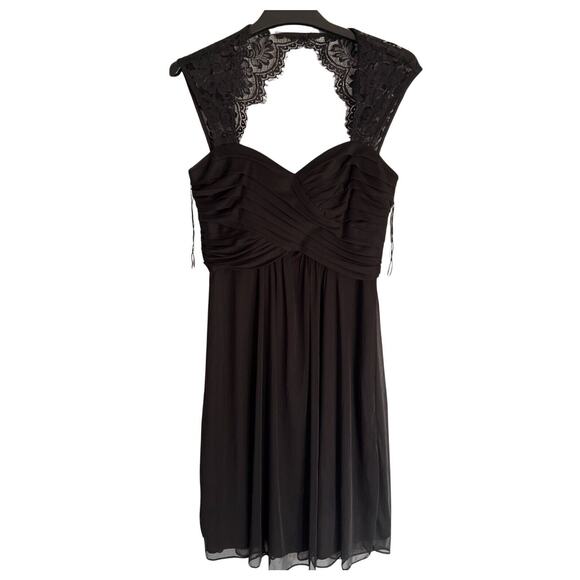 Scarlett Nite Dress Womens Size 8 Black Halter Neck Sleeveless Sheer Lined - Picture 1 of 6